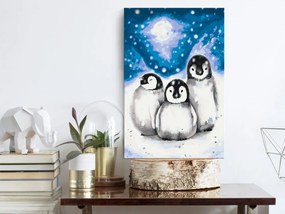 Ζωγραφική με αριθμούς Τρεις πιγκουίνοι