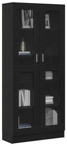 vidaXL Βιβλιοθήκη Μαύρη δρυς 82.5 x 30.5 x 185 cm Επεξεργασμένο ξύλο