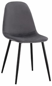 Καρέκλα Leonardo HM00100.01 (Σετ 4τμχ) 45x53x85cm Grey Metal, Fabric