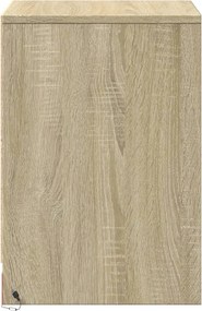 vidaXL Κομοδίνο με Φώτα LED Sonoma Δρυς Επεξεργασμένο Ξύλο