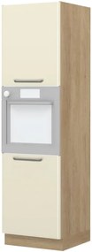 Επιδαπέδιο ντουλάπι φούρνου ψηλό Modena K21-60-2KR-Δρυς - Μπεζ - 60.00Χ60.00Χ216.00cm