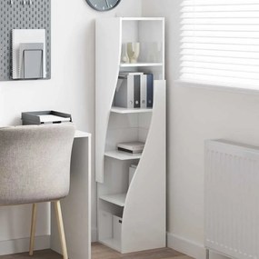 vidaXL Γωνιακό Ντουλάπι Υψηλής γυαλάδας λευκό 32x32x140εκ