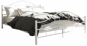Κρεβάτι Elmira 100, Διπλό, Άσπρο, 160x200, Μέταλλο, Τάβλες για Κρεβάτι, 167x207x89cm, 22 kg, Ξύλο: Σημύδα | Epipla1.gr