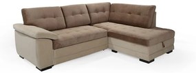 Γωνιακός καναπές κρεβάτι, Daner γκρι, με αποθηκευτικό χώρο 245x90x184cm Δεξιά γωνία– DOM-TED-044