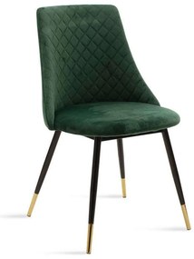 Καρέκλα Giselle 096-000012 Black-Green Μέταλλο,Ύφασμα