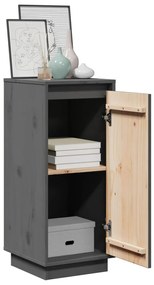 vidaXL Ντουλάπια 2 τεμ. Γκρι 31,5 x 34 x 75 εκ. από Μασίφ Ξύλο Πεύκου