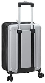 vidaXL Βαλίτσα με κλειδαριά Ασημί 34 x 23 x 55.5 εκ. ΑΒΣ Πλαστικό