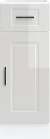 vidaXL ντουλάπι βάσης κουζίνας Porto Λευκό Υψηλής στιλπνότητας