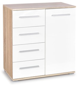 LIMA KM-2 chest, color: sonoma oak / white DIOMMI V-PL-LIMA-KM2-BIAŁY/SONOMA DIOMMI-60-22278