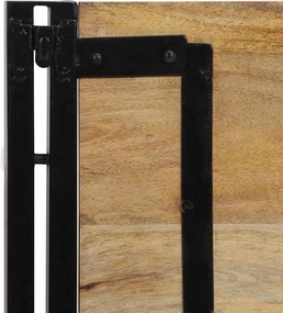 vidaXL κεφαλάρι 100 cm από μασίφ ξύλο Mango και σίδερο