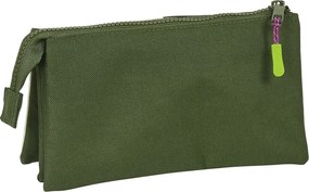 Τριπλή Κασετίνα Munich Bright khaki Πράσινο 22 x 12 x 3 cm