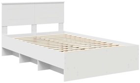 vidaXL Σκελετός Κρεβατιού Λευκό 120 x 123 εκ. Επεξεργασμένο ξύλο