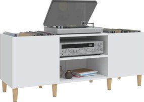 vidaXL Ντουλάπι Δίσκων Λευκό 121x38x48 εκ. από Τεχνητό Ξύλο
