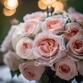 Σετ των 2 Intra Συλλεκτικό Ξύλινο Παζλ Plywood 4mm - Ροζ τριαντάφυλλα σε γυάλινο βάζο Σε Ξύλινο Κουτί - Διαστάσεις: 10x10 cm – 25 κομμάτια