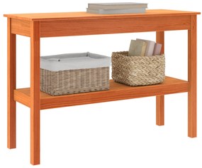 vidaXL Τραπέζι κονσόλας Καφέ κεριού 110 x 40 x 75 cm Μασίφ ξύλο πεύκου
