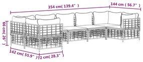 ΣΑΛΟΝΙ ΚΗΠΟΥ ΣΕΤ 7 ΤΕΜΑΧΙΩΝ ΑΝΘΡΑΚΙ ΣΥΝΘΕΤΙΚΟ ΡΑΤΑΝ &amp; ΜΑΞΙΛΑΡΙΑ 3186801