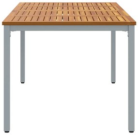 vidaXL Τραπέζι Κήπου 180 x 90 x 75 εκ. από Ξύλο Ακακίας και Μέταλλο