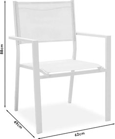 Τραπεζαρία Nares-Moly σετ 5τεμ αλουμίνιο μαύρο-textilene ανθρακί