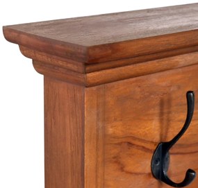 vidaXL Κρεμάστρα Τοίχου 70 x 10 x 20 εκ. από Μασίφ Ξύλο Teak