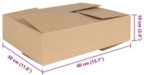 vidaXL Folding Box 50 pcs 40x30x10 cm Χαρτόνι