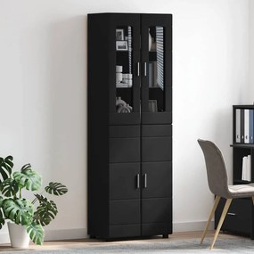 vidaXL Highboard FLORIN Μαύρο 60 x 35 x 182 εκ. Επεξεργασμένο ξύλο