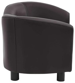 vidaXL Καναπές-Κρεβάτι Σκύλου Καφέ 67x41x39 εκ. από Συνθετικό Δέρμα