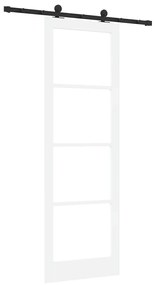 vidaXL Συρόμενη Πόρτα Χειροκίνητος Λευκό 78 x 232 cm Ξύλο και μέταλλο