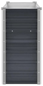 vidaXL Ζαρντινιέρα Υπερυψωμένη Ανθρακί 160x40x77 εκ. Γαλβαν. Χάλυβας
