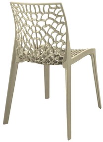 Καρέκλα στοιβαζόμενη Hush pakoworld pp σε cappuccino απόχρωση 50x57x81εκ (1 τεμάχια)