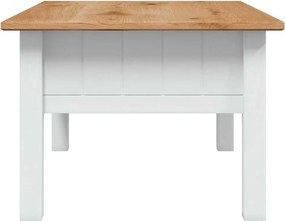 vidaXL Τραπεζάκι Σαλονιού Λευκό 100x60x45 εκ. Μασίφ Πεύκο Σειρά Panama