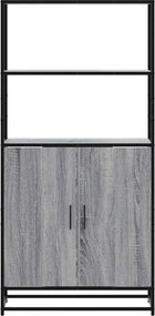 vidaXL Highboard Grey Sonoma Κατασκευασμένο ξύλο και μέταλλο