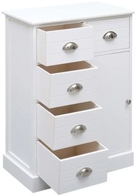 vidaXL Ντουλάπι με 10 Συρτάρια Λευκό 113 x 30 x 79 εκ. από Ξύλο