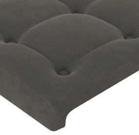 Κεφαλάρι με Πτερύγια Σκούρο Γκρι 147x23x78/88 εκ. Βελούδινο 3117627