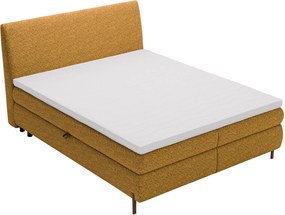 Επενδυμένο Κρεβάτι Evia-Μουσταρδί-180 x 200