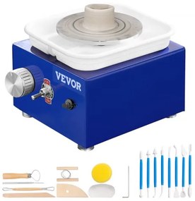 VEVOR Pottery Wheel Mini Keramic Wheel Sculpting Tools Ποδιά Δύο πικάπ 30W