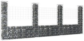 vidaXL Συρματοκιβώτια Στύλοι σε U Σχήμα 4 τεμ. 380x20x150 εκ Σιδερένια