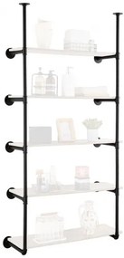 VEVOR Industrial Pipe Shelf 5 Tier 2PCS 9.84in W Wall-Mount Planks NOT Included