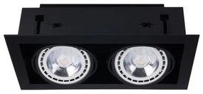 Downlight Σποτ χωνευτό δίφωτο ES111 γκρι μαύρο λευκό Nowodvorski-9570-Μαύρο 9570