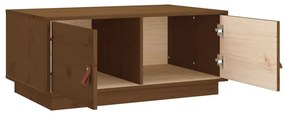 vidaXL Τραπεζάκι Σαλονιού Καφέ Μελί 80x50x35 εκ. Μασίφ Ξύλο Πεύκου