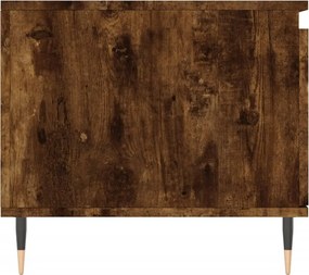 vidaXL Τραπεζάκι Σαλονιού Καπνιστή Δρυς 100x50x45 εκ. Επεξεργασμ. Ξύλο