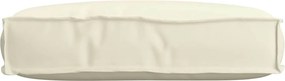 vidaXL Μαξιλάρι Ύφασμα Όξφορντ Κρεμ 60 x 40 x 8 εκ.