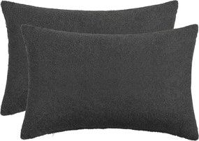 VidaXL Κάλυμμα Μαξιλαριού 2 τμχ. HEERLEN Σκούρο Γκρι 50 x 75 cm