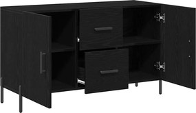 vidaXL Πλαϊνό γραφείο Μαύρη Οξυά 100 x 36 x 60 εκ. Επεξεργασμένο ξύλο