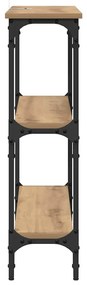 vidaXL Τραπέζι κονσόλας με ράφι artisan δρυς 100 x 22.5 x 75 εκ