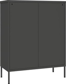 vidaXL Συρταριέρα Ανθρακί 80 x 35 x 101,5 εκ. από Ατσάλι