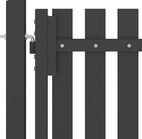 vidaXL Πύλη Κήπου Ανθρακί 400x100 εκ. από Ατσάλι