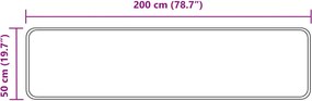 vidaXL Χαλί Runner MARSA Γκρι 50 x 200 εκ. Πολυέστερ και PVC
