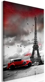 Πίνακας - Red Car in Paris (1 Part) Vertical - 80x120