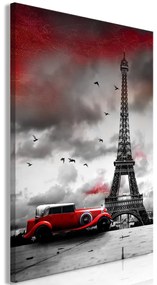 Πίνακας - Red Car in Paris (1 Part) Vertical - 40x60