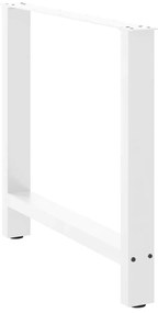 vidaXL Πόδια Τραπεζαρίας 2 τεμ. Λευκά 70x(72-73) εκ. Ατσάλι